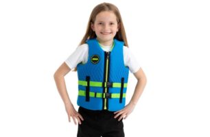 Vesta de Salvare Jobe Neopren Copii Albastru + Lime 164