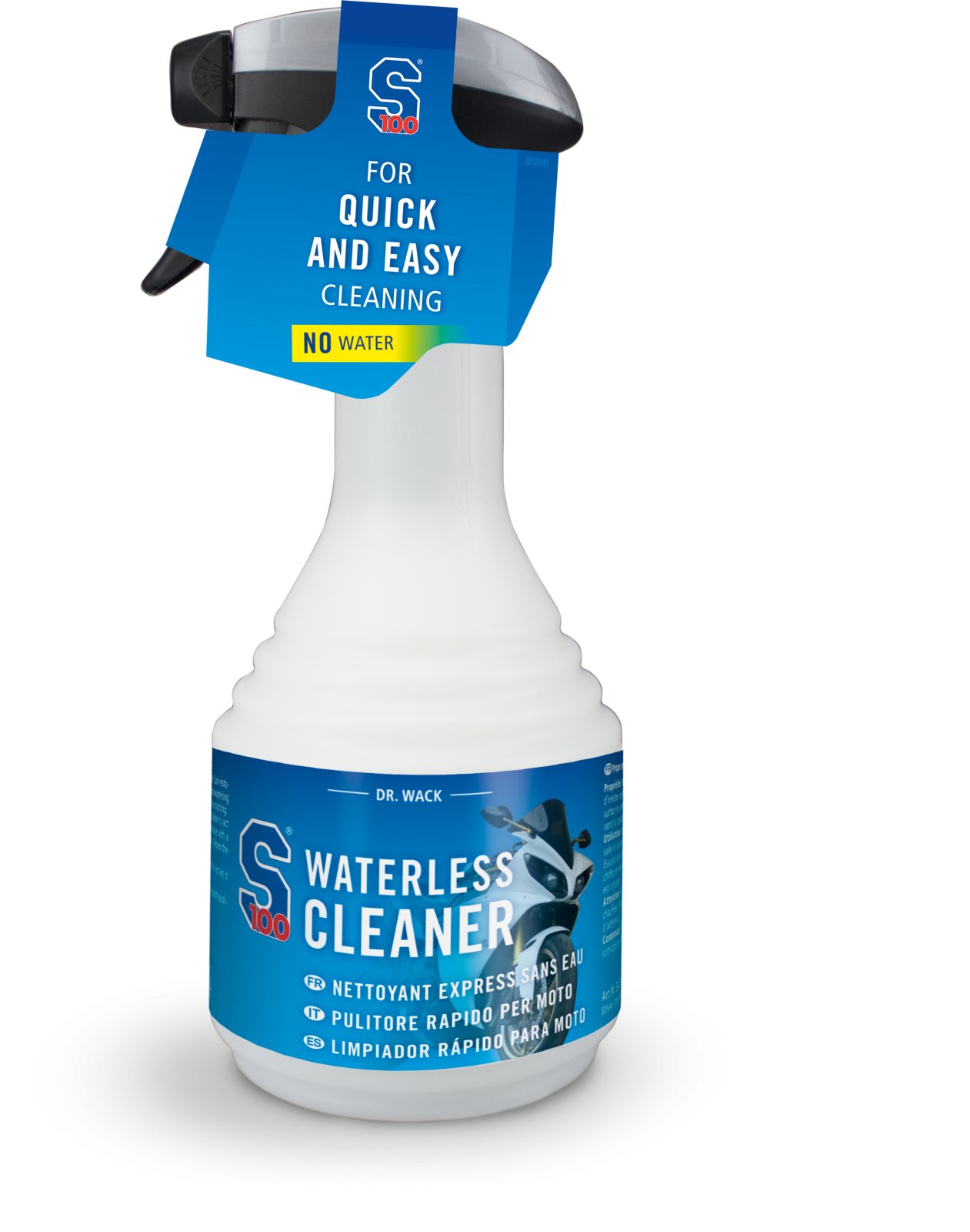 Soluție de curățare fără apă pentru motocicletă S100 Waterless Cleaner, 500 ml
