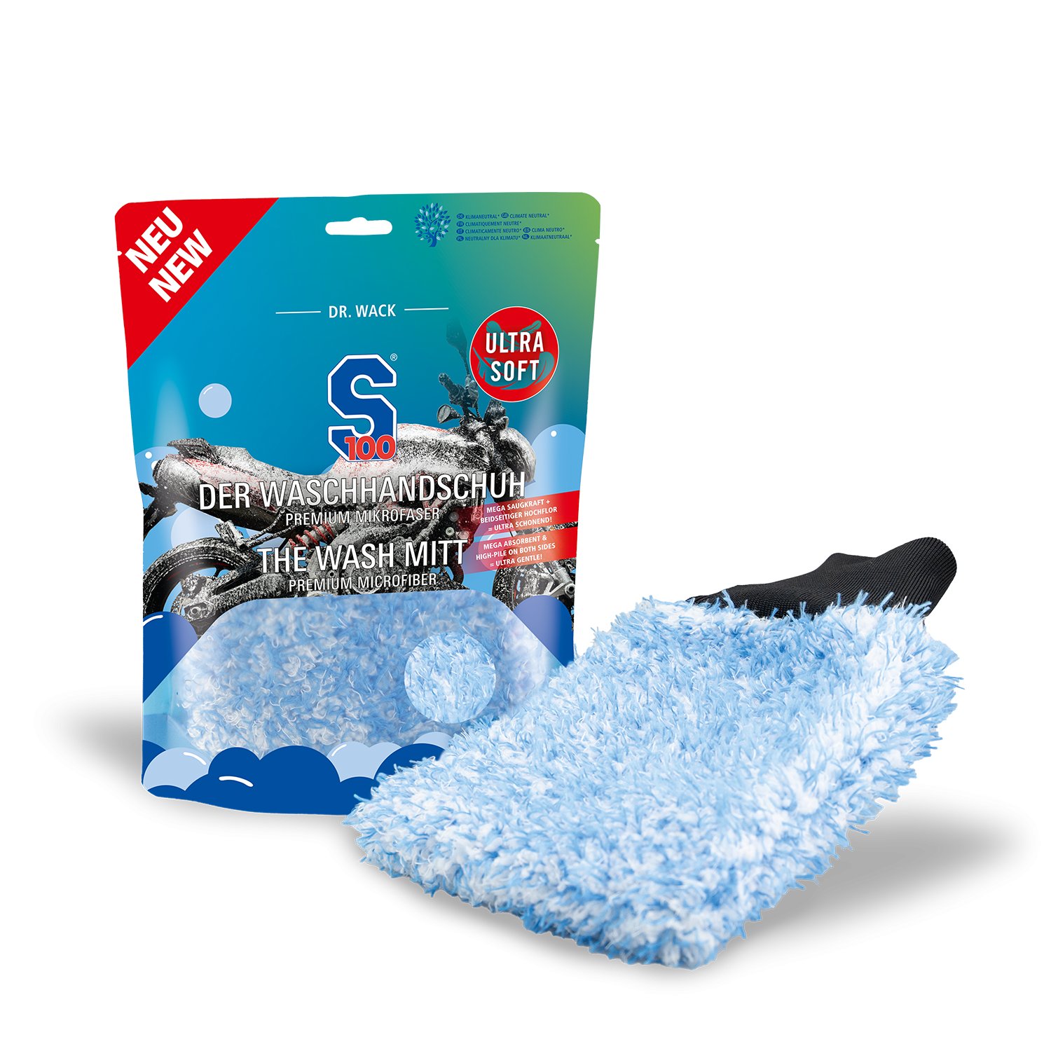 Mănușă de spălare din microfibră S100 The Wash Mitt - Premium Microfibre